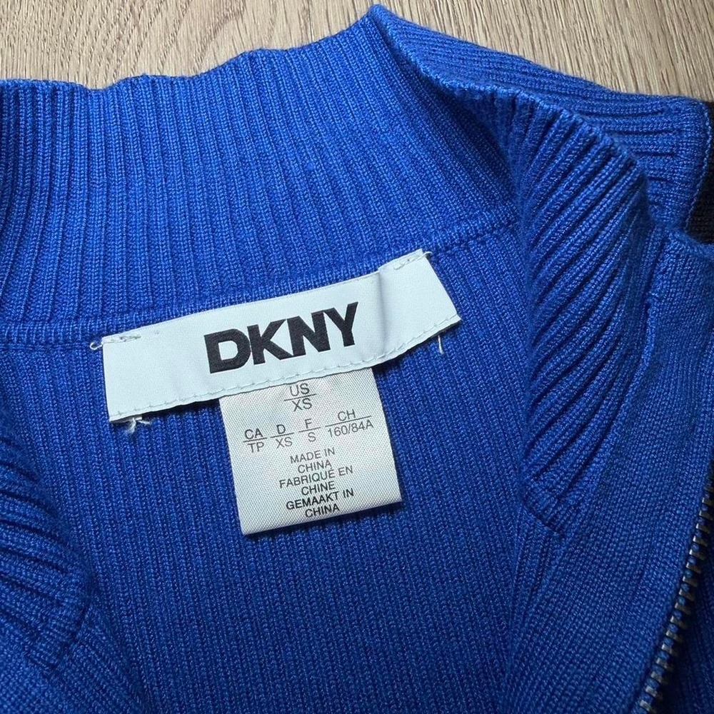 DKNY blue quarter zip long sleeve - Picture 4 of 5